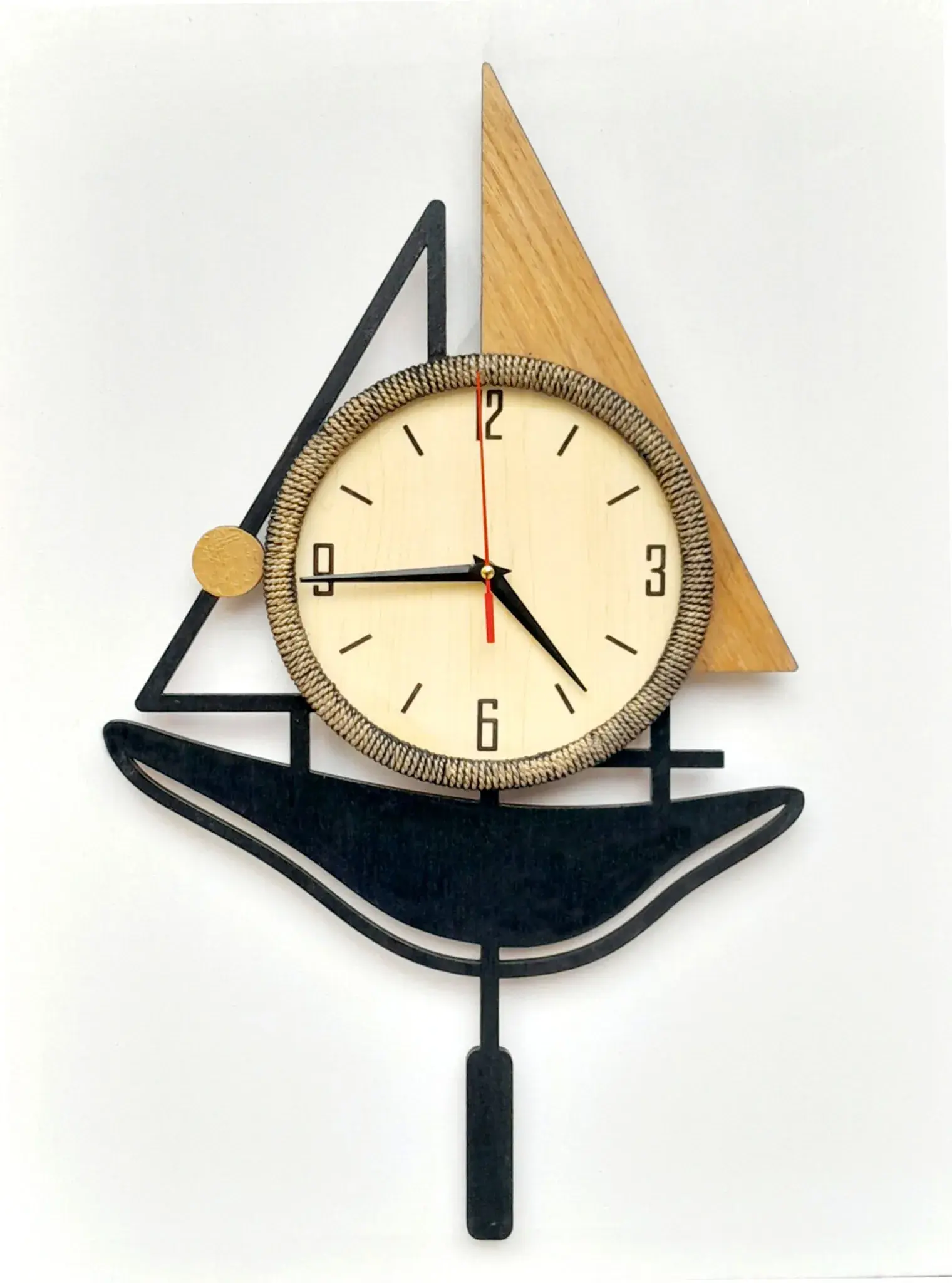 Ship shape Wall Clock – Elegant 24×15 inch plywood with a smooth finish Design | Handicrafts BD