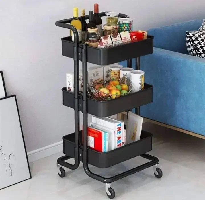 BEESHAR 3-Tier Multi-Purpose Trolley – Bathroom, Kitchen, Living Room & Hospital Organizer