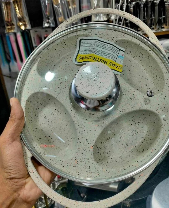 Nan Stick Chithoi Pitha Pan with Glass Lid – Traditional Pitha Maker