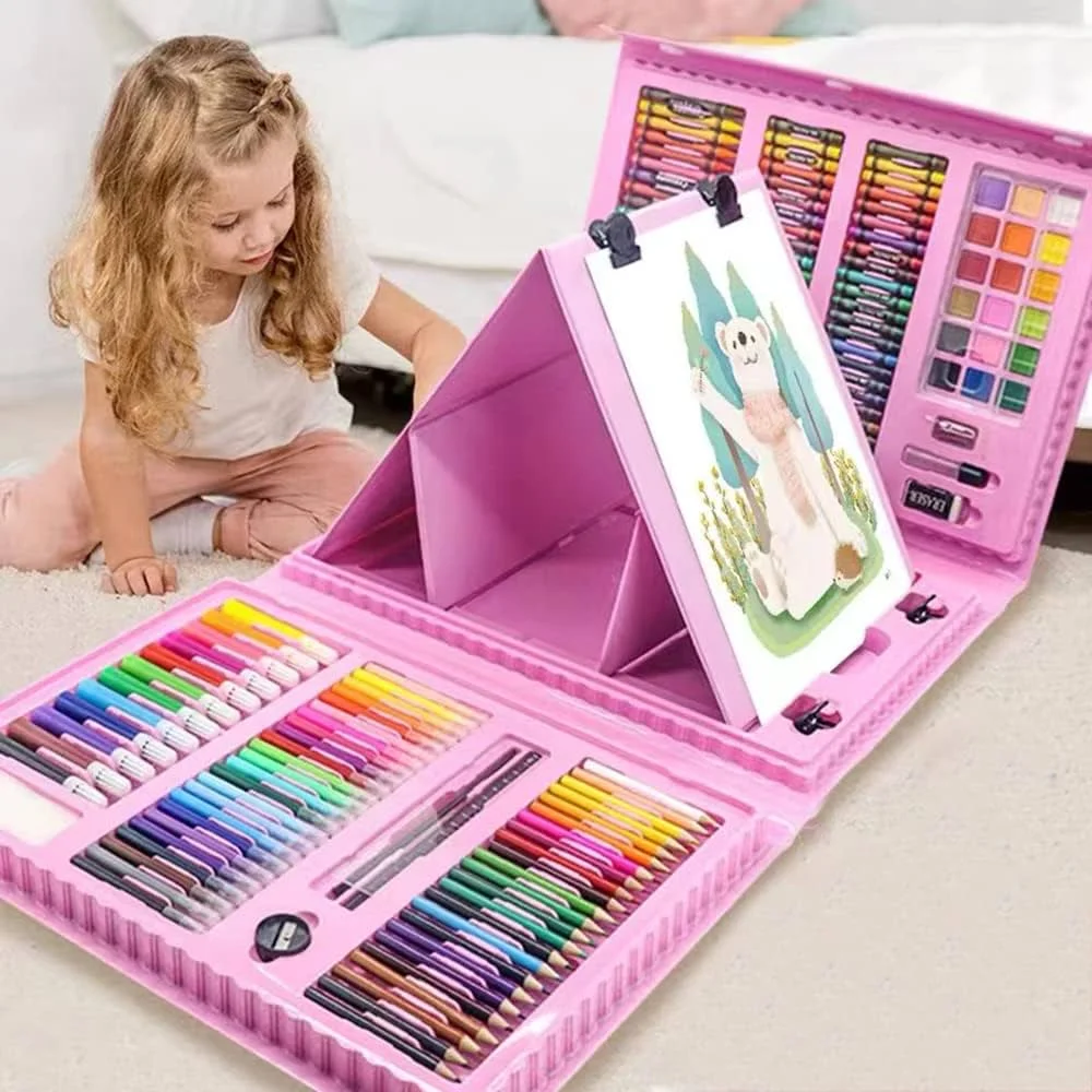 208-Piece Complete Watercolor & Art Set – Painting, Drawing & Craft Kit
