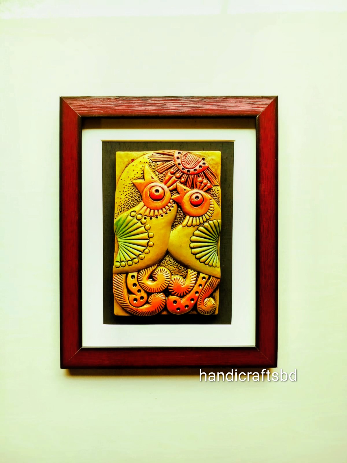 Angry Bird Wall Hanging 12.6×10.2 Inch | Handmade Terracotta Art Decor | RWH-0009