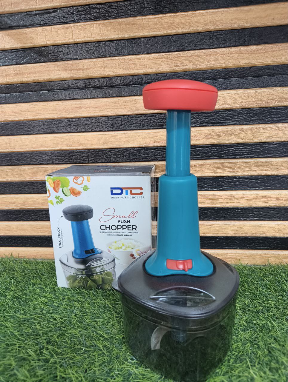 Deen Push Chopper | Manual Hand Chopper Blender (No Electricity)