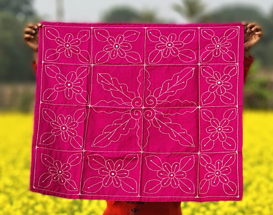 পিওর সুতি নকশি কাথা | বেবি কমফোর্ট কাঁথা (দেড় গজ)